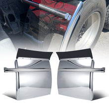Load image into Gallery viewer, 24"x24"/27“/29” Quarter Fenders for Semi Truck, Stainless Steel/Polypropylene, Tube Bracket and Single Bolt Mounting Brackets Hardware Included, Right Left 2 Set in Pair (Stainless Steel - Silver)