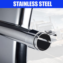 Load image into Gallery viewer, 24"x24"/27“/29” Quarter Fenders for Semi Truck, Stainless Steel/Polypropylene, Tube Bracket and Single Bolt Mounting Brackets Hardware Included, Right Left 2 Set in Pair (Stainless Steel - Silver)