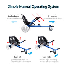 Load image into Gallery viewer, Hoverboard seat Attachment Go Kart fits 6.5”-10” hoverboards, Hover cart for Kids & Adults , Accessory for self Balancing Scooter