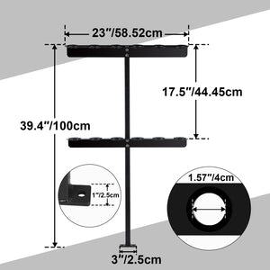 Vertical Hand Rack for Enclosed Landscaping Truck Trailer Garage or Shed Walls Holds 6 Tools for Shovels, Rakes, Hoes, Open Trailer Storage