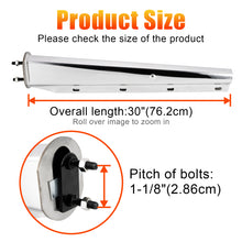 Laden Sie das Bild in den Galerie-Viewer, Stainless Steel Straight Spring Loaded Mud Flap Hanger Set 2-1/2&quot; Bolt Spacing 30&quot; Length for Semi Trucks, 2 Pcs, Silver
