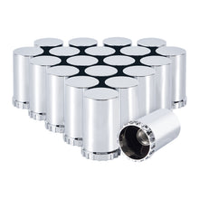 Load image into Gallery viewer, 33mm Lug Nut Covers Screw On, 33mm x 3 1/2 inch Chrome ABS Plastic Cylinder Nut Covers Thread On Lug Nut Covers Kits for Semi Trucks Trailers, 20/40/60 Pack
