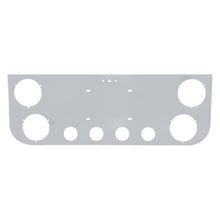 Load image into Gallery viewer, Tail Light Panel Stainless Steel with Four 4.49&quot; and Four 2.31&quot; Light Round Cutouts Rear Light Panel for Semi Truck
