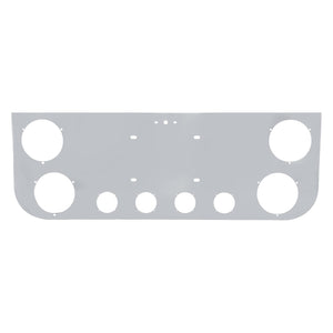 Tail Light Panel Stainless Steel with Four 4.49" and Four 2.31" Light Round Cutouts Rear Light Panel for Semi Truck