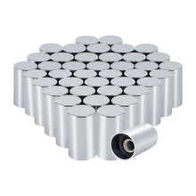 Load image into Gallery viewer, 33mm Lug Nut Covers Screw On, 33mm x 3 1/2 inch Chrome ABS Plastic Cylinder Nut Covers Thread On Lug Nut Covers Kits for Semi Trucks Trailers, 20/40/60 Pack
