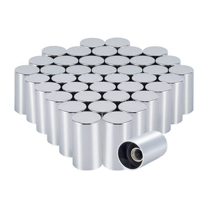 33mm Lug Nut Covers Screw On, 33mm x 3 1/2 inch Chrome ABS Plastic Cylinder Nut Covers Thread On Lug Nut Covers Kits for Semi Trucks Trailers, 20/40/60 Pack