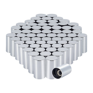 33mm Lug Nut Covers Screw On, 33mm x 3 1/2 inch Chrome ABS Plastic Cylinder Nut Covers Thread On Lug Nut Covers Kits for Semi Trucks Trailers, 20/40/60 Pack