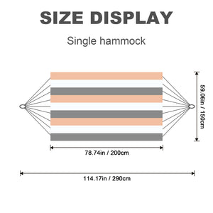 Double Hammock Comfortable for Hanging Sturdy 440lbs Capacity Hammock for Camping Outside Garden Outdoor Indoor Patio Backyard, Brown and White