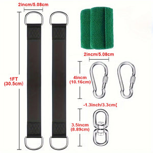 Extra Long Tree Swing Straps Holds, 1/2.5/5/8/10FT Tree Swing Hanging Kit with Tree Protector Perfect for Swings & Hammocks, Easy Fast Installatio