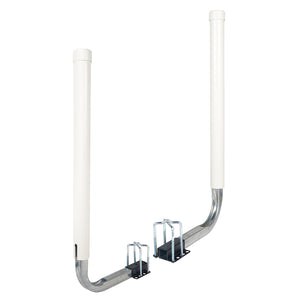 1 Pair of Boat Trailer Guide L Shaped, 40"-48" Adjustable Design Trailer Guide Ons Galvanized Steel for Boat, Fishing Boat, Sailboat Trailer, White and Silver