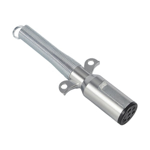 Round Trailer Connector with Cable Guard Zinc Die-Cast for Semi Truck Tractor Trailer