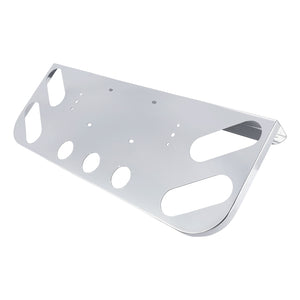 Tail Light Panel Stainless Steel with Four 4.2"x2.54" Light Ovals and Three 2.31" Light Round Cutouts Rear Light Panel for Semi Truck