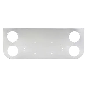 Tail Light Panel Stainless Steel with Four 4.51" Light Round Cutouts Rear Light Panel for Semi Truck