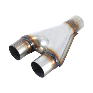 Exhaust Y Pipe, Universal Stainless Steel Y Pipe 10" Long