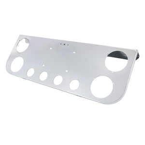 Tail Light Panel Stainless Steel with Four 4.49" and Four 2.31" Light Round Cutouts Rear Light Panel for Semi Truck