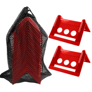 24 Pack Flatbed Edge Protectors with Carrying Case 4" Winch Ratchet Straps Plastic for Flatbed Cargo Load Truck Shipping Containers
