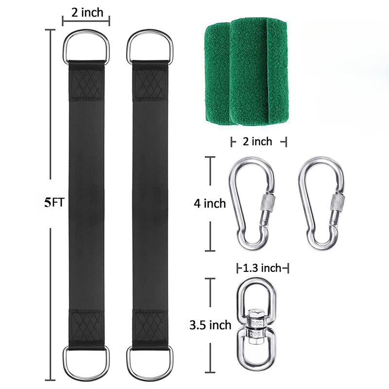 Extra Long Tree Swing Straps Holds, 5/8/10FT Tree Swing Hanging Kit with Tree Protector Perfect for Swings & Hammocks, Easy Fast Installatio