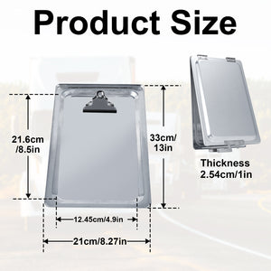 Truck and Trailer Aluminum Manifest Box Holder with Stainless Steel Hinges and Latch Waterproof Document Holder Kit for Truck and Trailer