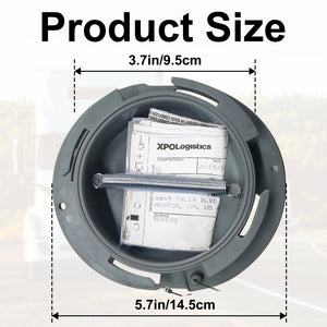 Trailer Document Holder with Wire Attached Cover for Truck, ABS Plastic Document Holder Kit, Trailer Registration Card Holder, Opaque Gray