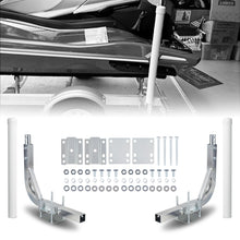 Laden Sie das Bild in den Galerie-Viewer, 1 Pair of Boat Trailer Guide L Shaped, 31"-48" Adjustable Design Trailer Guide Ons Galvanized Steel for Boat, Fishing Boat, Sailboat Trailer, White/Black
