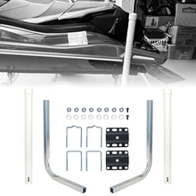 Load image into Gallery viewer, 1 Pair of Boat Trailer Guide L Shaped, 40&quot;-48&quot; Adjustable Design Trailer Guide Ons Galvanized Steel for Boat, Fishing Boat, Sailboat Trailer, White and Silver
