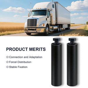 Steel Universal Quarter Fender Mount Post Fits for Semi Trucks, Pair 8" Semi Truck Fender Mount Posts, Black