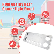 Cargar imagen en el visor de la galería, Tail Light Panel Stainless Steel with Four 4.49" and Six 2.76" Light Round Cutouts Rear Light Panel for Semi Truck
