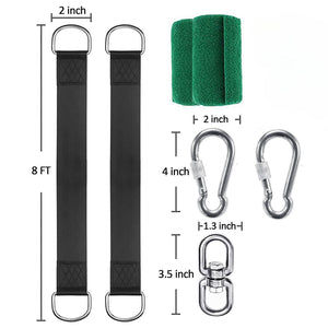 Extra Long Tree Swing Straps Holds, 5/8/10FT Tree Swing Hanging Kit with Tree Protector Perfect for Swings & Hammocks, Easy Fast Installatio