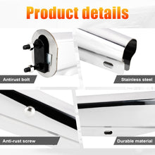 Laden Sie das Bild in den Galerie-Viewer, Stainless Steel Straight Spring Loaded Mud Flap Hanger Set 2-1/2&quot; Bolt Spacing 30&quot; Length for Semi Trucks, 2 Pcs, Silver
