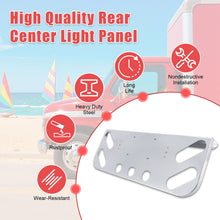 Load image into Gallery viewer, Tail Light Panel Stainless Steel with Four 4.2&quot;x2.54&quot; Light Ovals and Three 2.31&quot; Light Round Cutouts Rear Light Panel for Semi Truck
