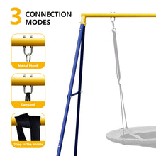 Load image into Gallery viewer, Hishine Swing Stand for Porch Outdoor Heavy Duty Swing Frame, Full Steel Metal Frame with 4 Ground Pegs, 71&quot; Height Holds Up to 550lbs (Swing NOT Included)
