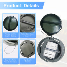 Load image into Gallery viewer, Trailer Document Holder with Wire Attached Cover for Truck, ABS Plastic Document Holder Kit, Trailer Registration Card Holder, Opaque Gray

