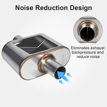 Laden Sie das Bild in den Galerie-Viewer, Universal Muffler Single Stainless Steel Performance Muffler for Cars Trucks, 2.25&quot; Inlet/Outlet/2&quot;Inlet/Outlet/2.5&quot;Inlet/Outlet/3&quot;Inlet/Outlet, Overall Length 13&quot;
