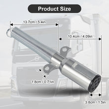 Cargar imagen en el visor de la galería, Round Trailer Connector with Cable Guard Zinc Die-Cast for Semi Truck Tractor Trailer
