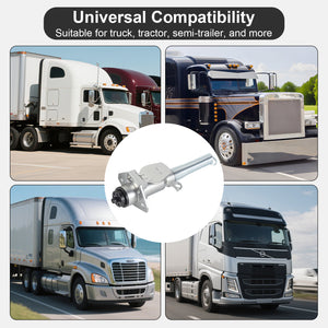 7 Way Trailer Plug and 7 Pin Trailer Connector Socket Set, Heavy Duty 7 Pin Plug Round Trailer Connector with Cable Guard Zinc Die-Cast for Semi Truck Tractor Trailer