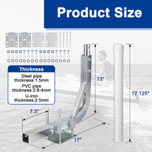 Laden Sie das Bild in den Galerie-Viewer, 1 Pair of Boat Trailer Guide L Shaped, 31"-48" Adjustable Design Trailer Guide Ons Galvanized Steel for Boat, Fishing Boat, Sailboat Trailer, White/Black
