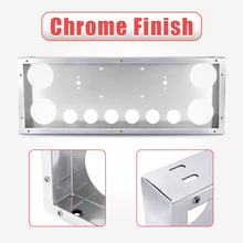Cargar imagen en el visor de la galería, Tail Light Panel Stainless Steel with Four 4.49" and Six 2.76" Light Round Cutouts Rear Light Panel for Semi Truck
