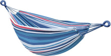 Laden Sie das Bild in den Galerie-Viewer, Double Hammock Comfortable for Hanging Sturdy 440lbs Capacity Hammock for Camping Outside Garden Outdoor Indoor Patio Backyard, Blue
