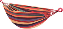 Laden Sie das Bild in den Galerie-Viewer, Double Hammock Comfortable for Hanging Sturdy 440lbs Capacity Hammock for Camping Outside Garden Outdoor Indoor Patio Backyard, Rainbow
