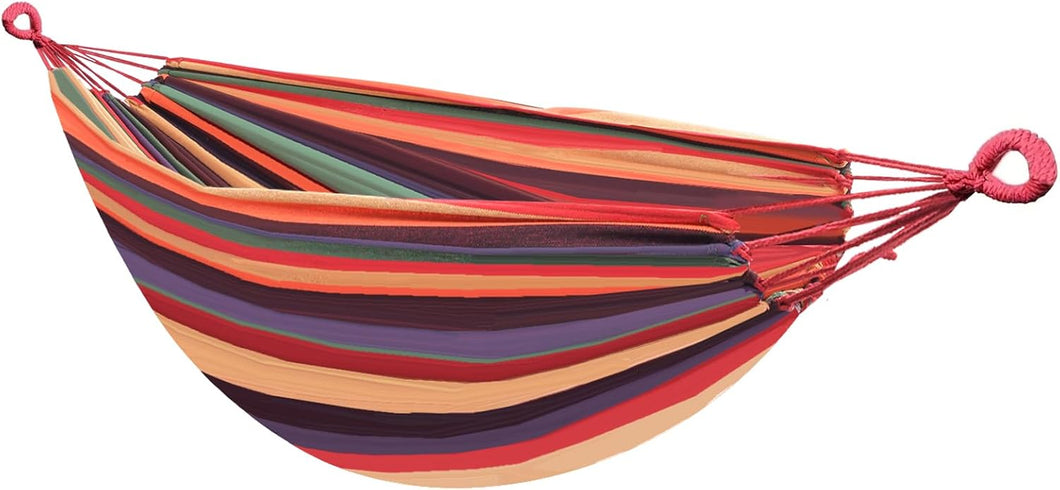 Double Hammock Comfortable for Hanging Sturdy 440lbs Capacity Hammock for Camping Outside Garden Outdoor Indoor Patio Backyard, Rainbow