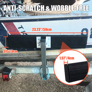 1 Pair of Boat Trailer Guide T Shaped, Trailer Guide Ons Galvanized Steel for Ski Boat, Fishing Boat, Sailboat Trailer, Silver