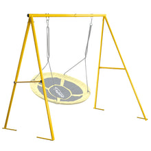 Load image into Gallery viewer, Hishine Swing Stand for Porch Outdoor Heavy Duty Swing Frame, Full Steel Metal Frame with 4 Ground Pegs, 71&quot; Height Holds Up to 550lbs (Swing NOT Included)
