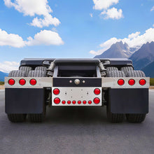 Cargar imagen en el visor de la galería, Tail Light Panel Stainless Steel with Four 4.49" and Six 2.76" Light Round Cutouts Rear Light Panel for Semi Truck
