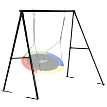 Load image into Gallery viewer, Hishine Swing Stand for Porch Outdoor Heavy Duty Swing Frame, Full Steel Metal Frame with 4 Ground Pegs, 71&quot; Height Holds Up to 550lbs (Swing NOT Included)
