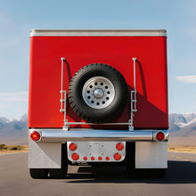 Load image into Gallery viewer, Tail Light Panel Stainless Steel with Four 4.49&quot; and Four 2.31&quot; Light Round Cutouts Rear Light Panel for Semi Truck
