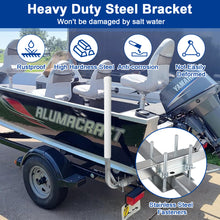 Laden Sie das Bild in den Galerie-Viewer, 1 Pair of Boat Trailer Guide L Shaped, 31"-48" Adjustable Design Trailer Guide Ons Galvanized Steel for Boat, Fishing Boat, Sailboat Trailer, White/Black
