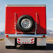Load image into Gallery viewer, Tail Light Panel Stainless Steel with Four 4.2&quot;x2.54&quot; Light Ovals and Three 2.31&quot; Light Round Cutouts Rear Light Panel for Semi Truck
