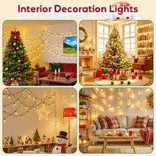 Cargar imagen en el visor de la galería, Hishine Outdoor Christmas Lights 1000LED 48FT/82FT/164FT, String Lights Indoor 8 Modes Waterproof Plug in Christmas Tree Light for Holiday, Warm White
