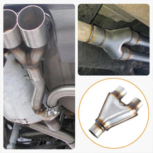 Cargar imagen en el visor de la galería, Exhaust Y Pipe, Universal Stainless Steel Y Pipe 10&quot; Long
