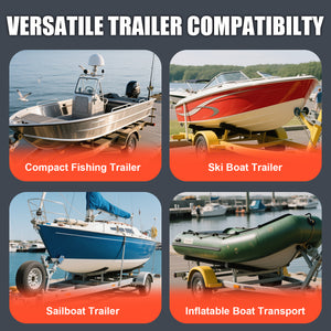 1 Pair of Boat Trailer Guide T Shaped, Trailer Guide Ons Galvanized Steel for Ski Boat, Fishing Boat, Sailboat Trailer, Silver